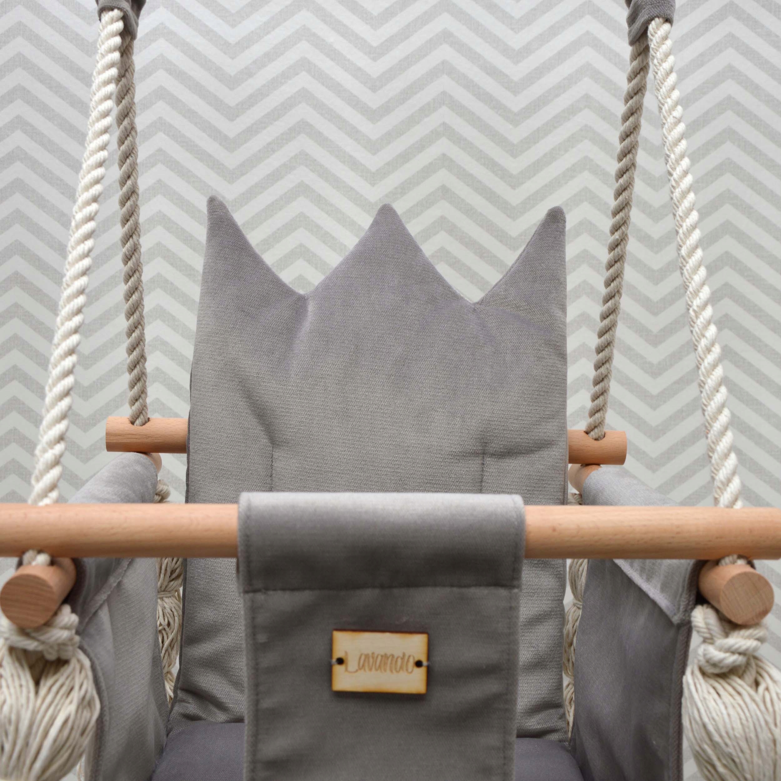 LAVANDO -HUŚTAWKA DLA DZIECI USZTYWNIONA WELUR MIX Kod producenta hus-2010