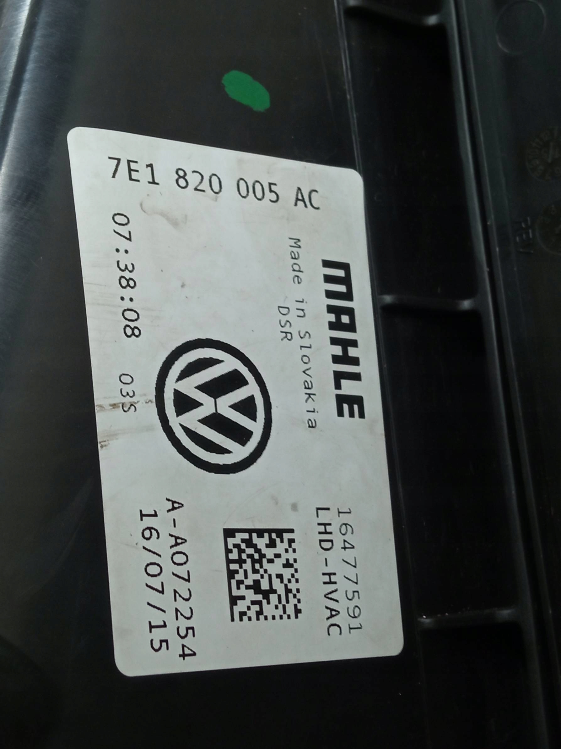 ohřívač 7E1820005AC VW Volkswagen Transporter VI (2015-2024) T6