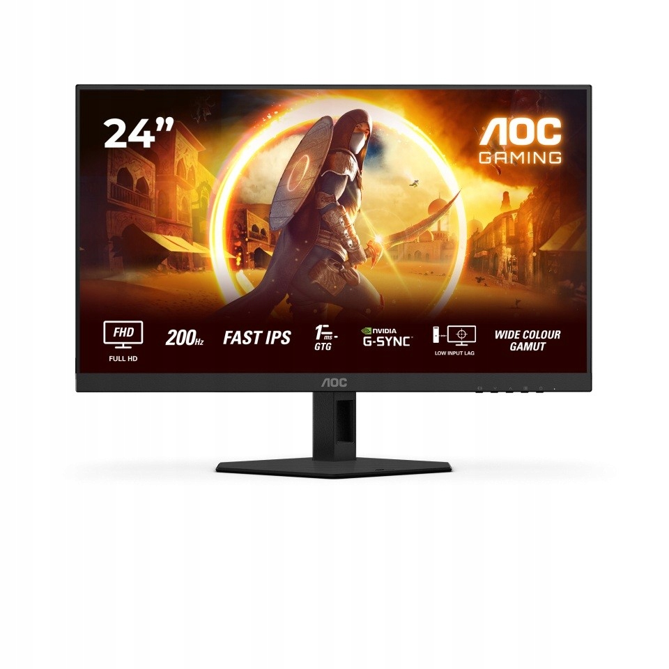 Aoc Monitor 24G4HRE 23.8 palců Fast Ips 200 Hz HDMIx2 Dp reproduktory
