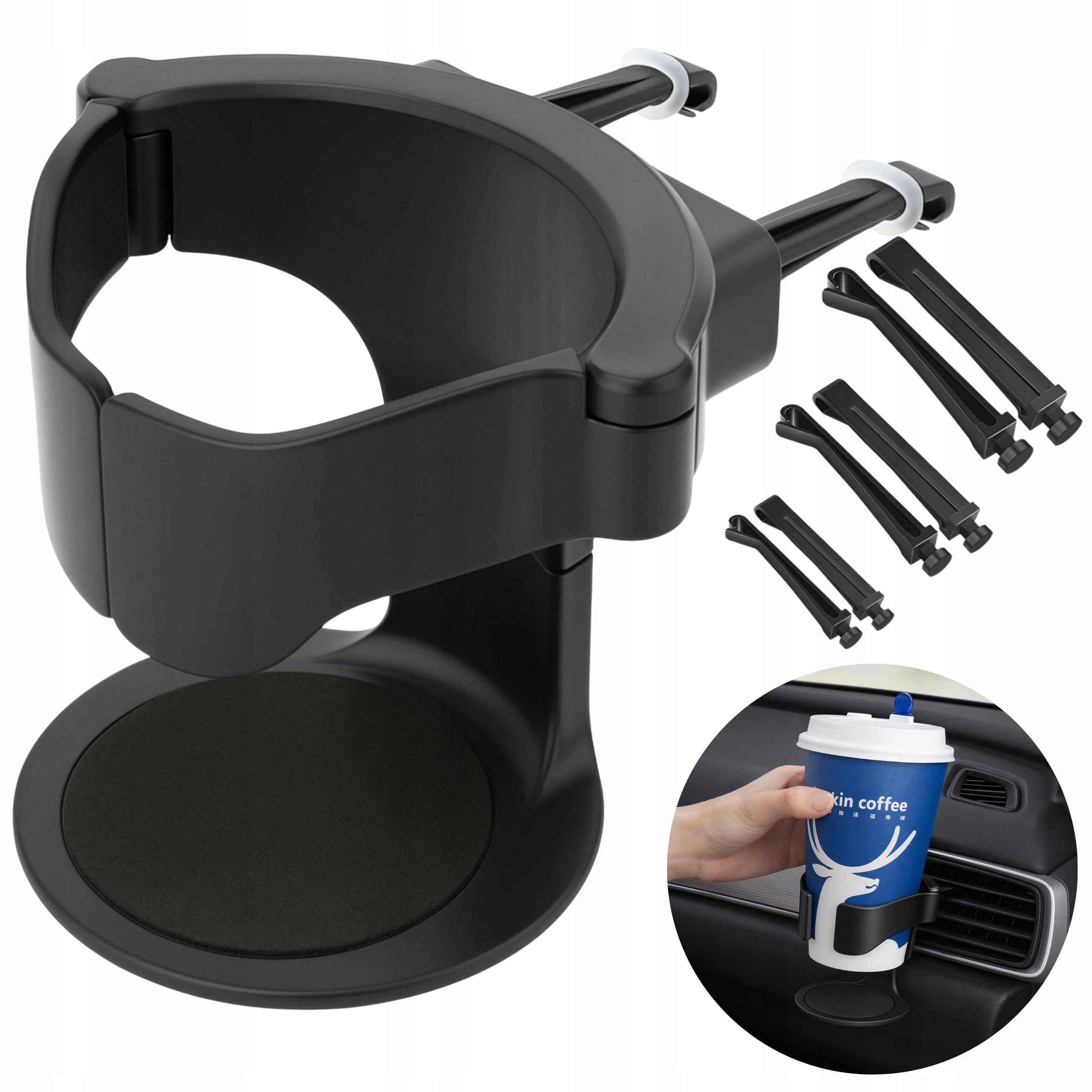 Uchwyt Samochodowy Na Kubek Napój Do Kratki Nawiewu Samochodu Auta