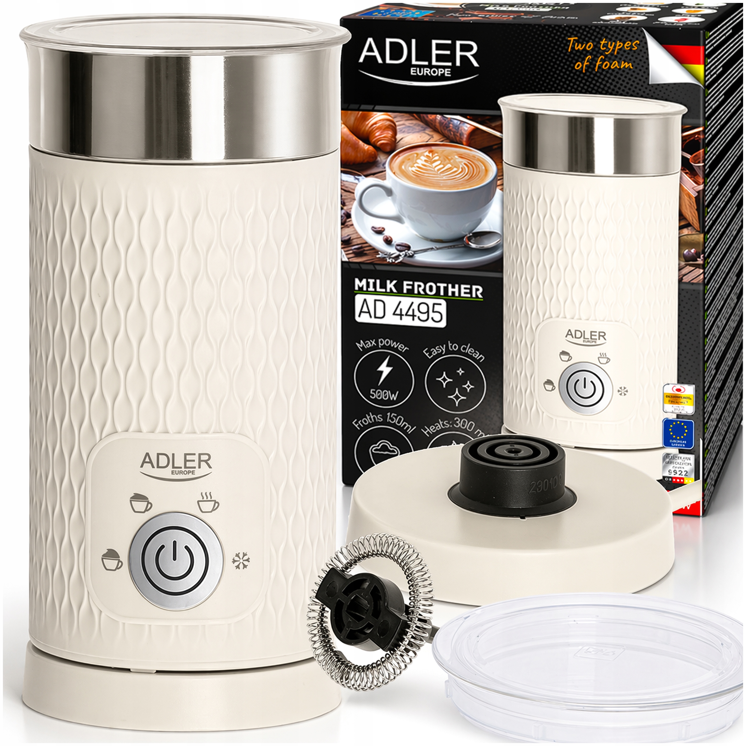 Napěňovač Mléka Elektrický Ohřívač Na Napěnění 300 ml 500 W Latte