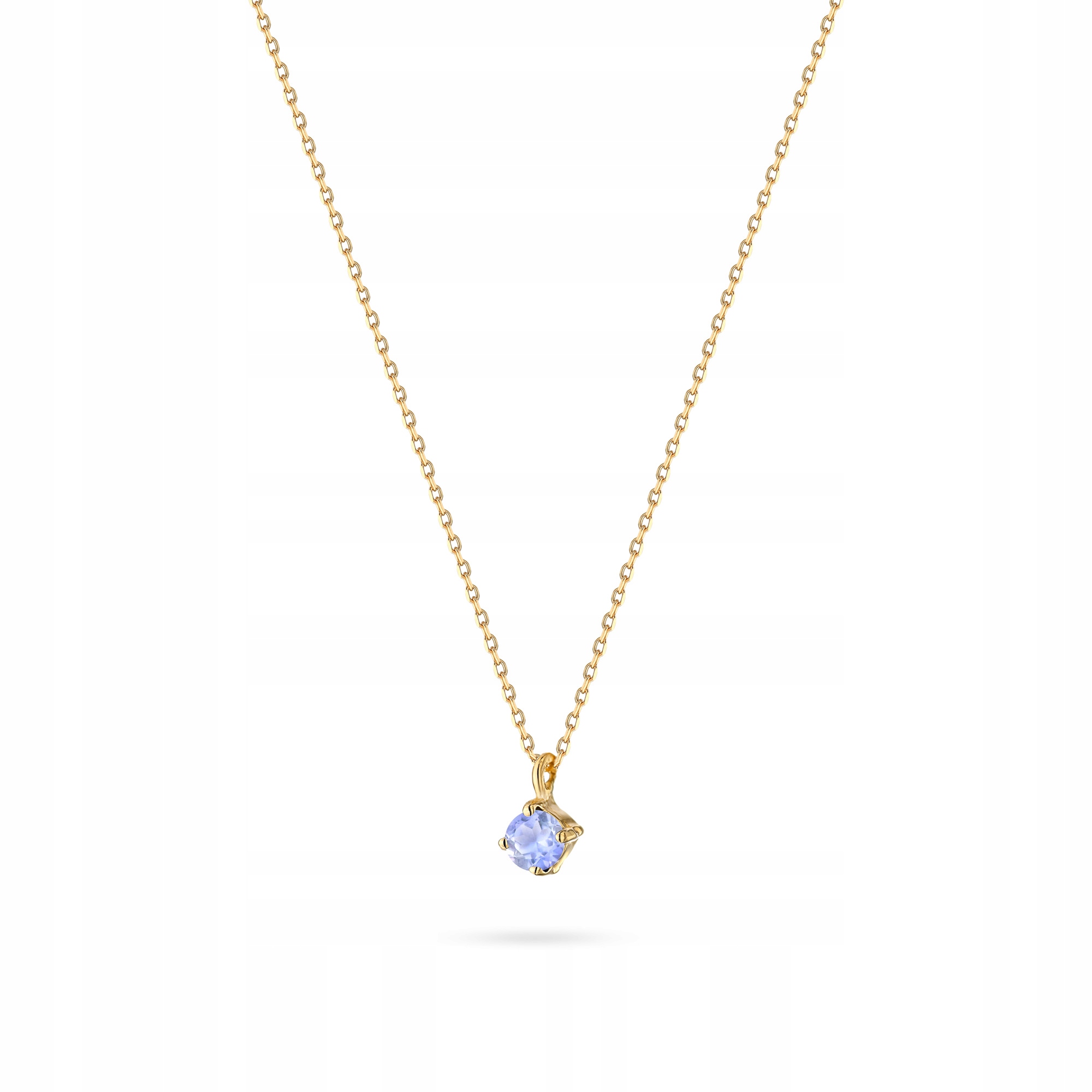 Zlatý Náhrdelník pr. 585 Modrá Zirkon 14k