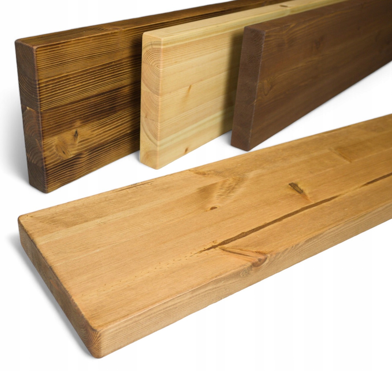 Drevená polica Hrubá masívna rustikálna doska 100 cm x 30 cm olejovaná Boho