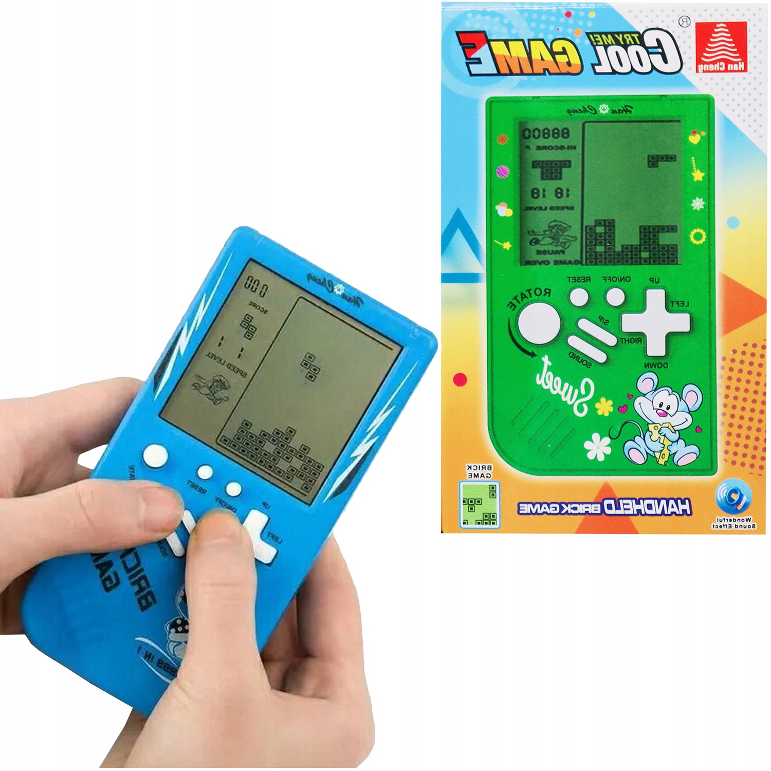 TETRIS GRA RETRO ELEKTRONICZNA NA PREZENT ZABAWKA ZRĘCZNOŚCIOWA DLA DZIECI