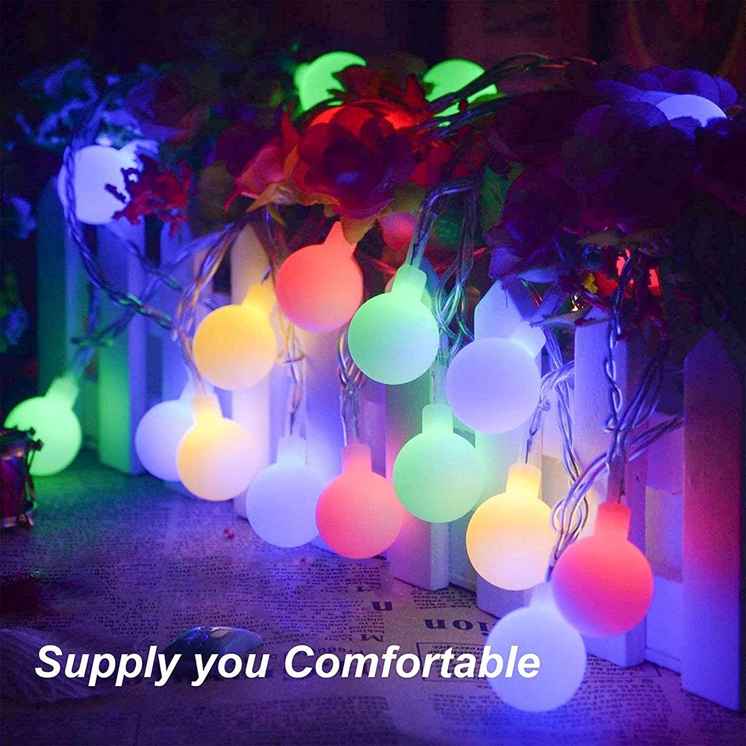 Globe Wodoodporne Lampki Kule Girlanda Świąteczna 60 Led 7M Boże Narodzenie — miniatura 15