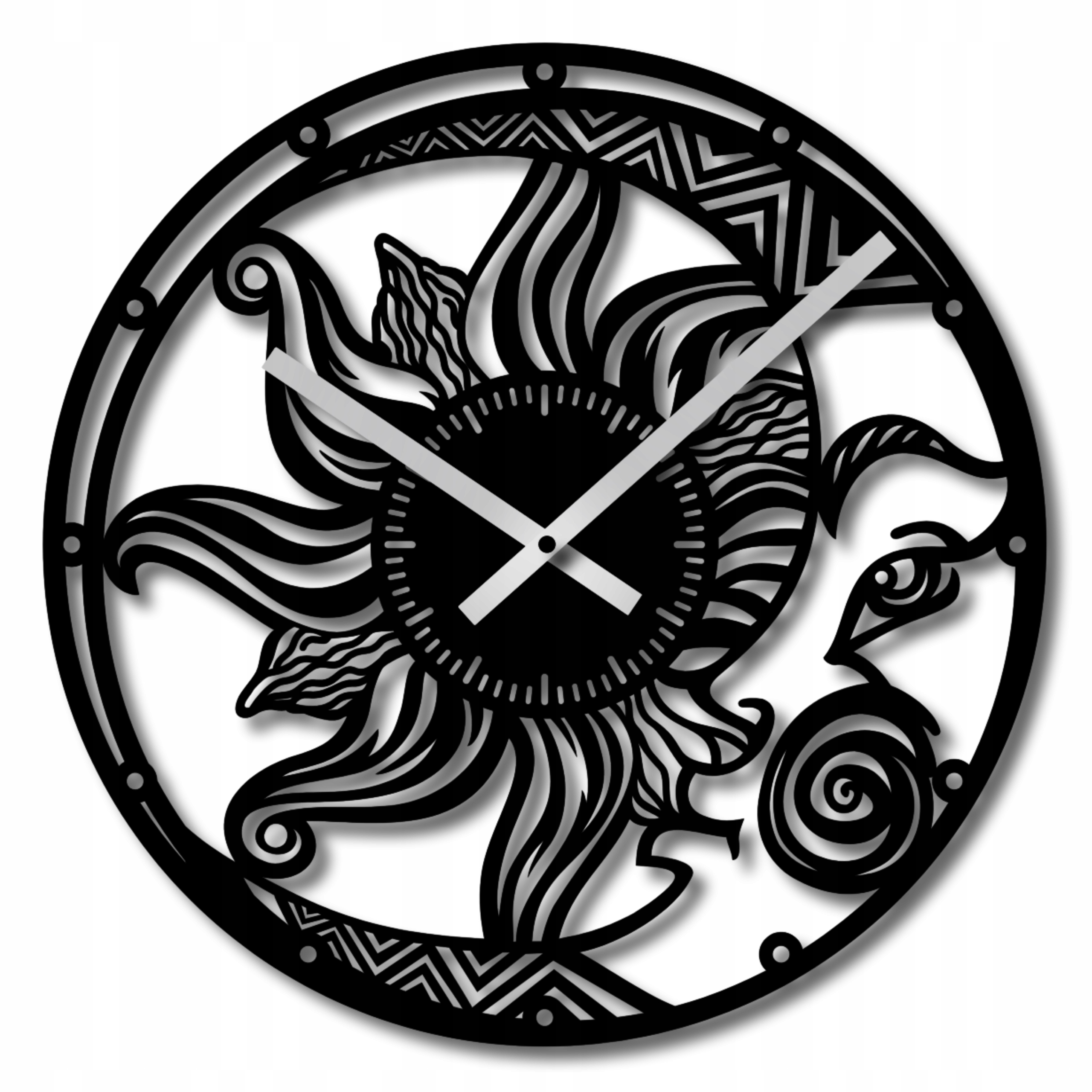 Moderní Nástěnné Hodiny 60 cm Do Obývacího Pokoje Nástěnné Hodiny Slunce Dřevěné