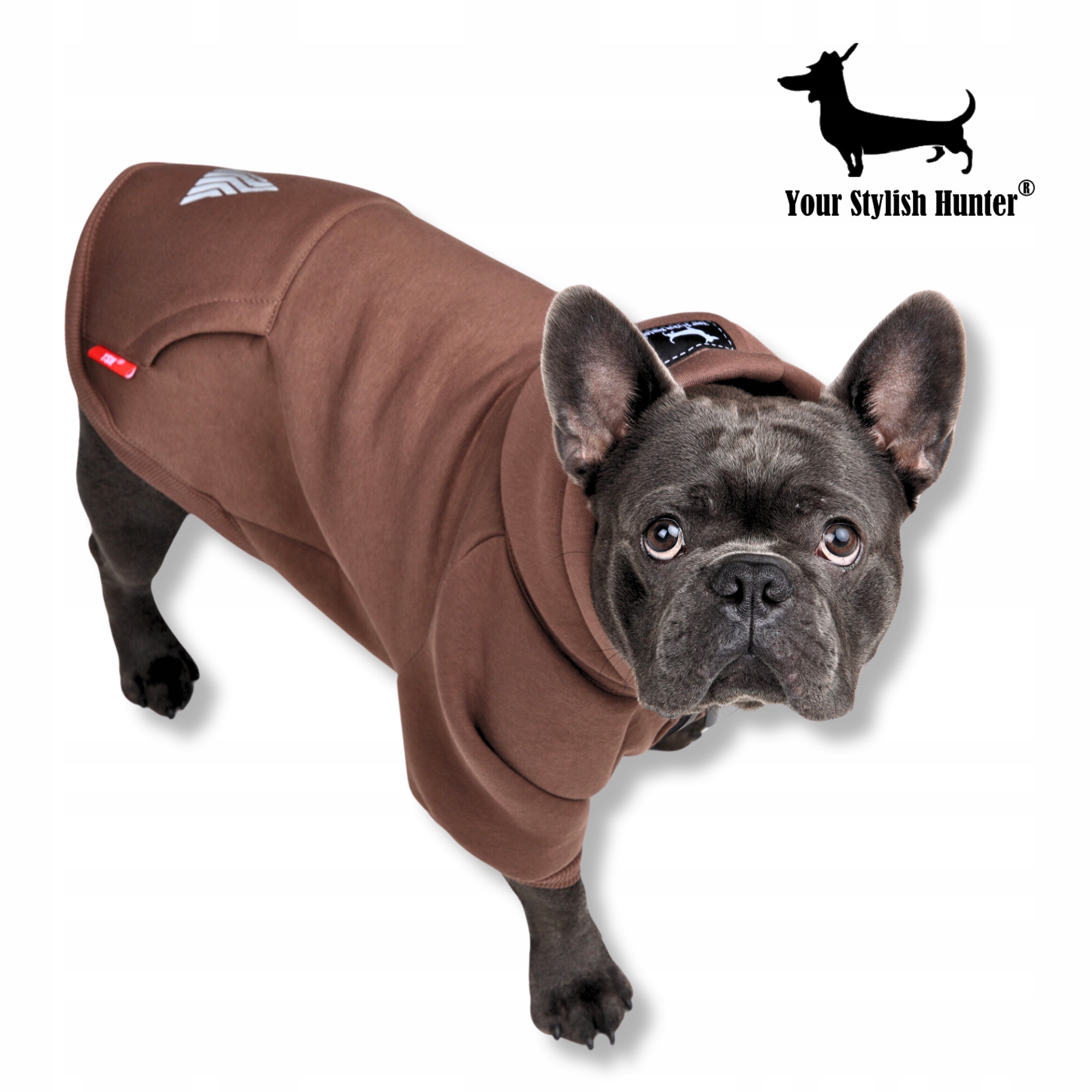 Levně Tepláková mikina s kapucí, oblečení pro psa francouzského buldočka a další L