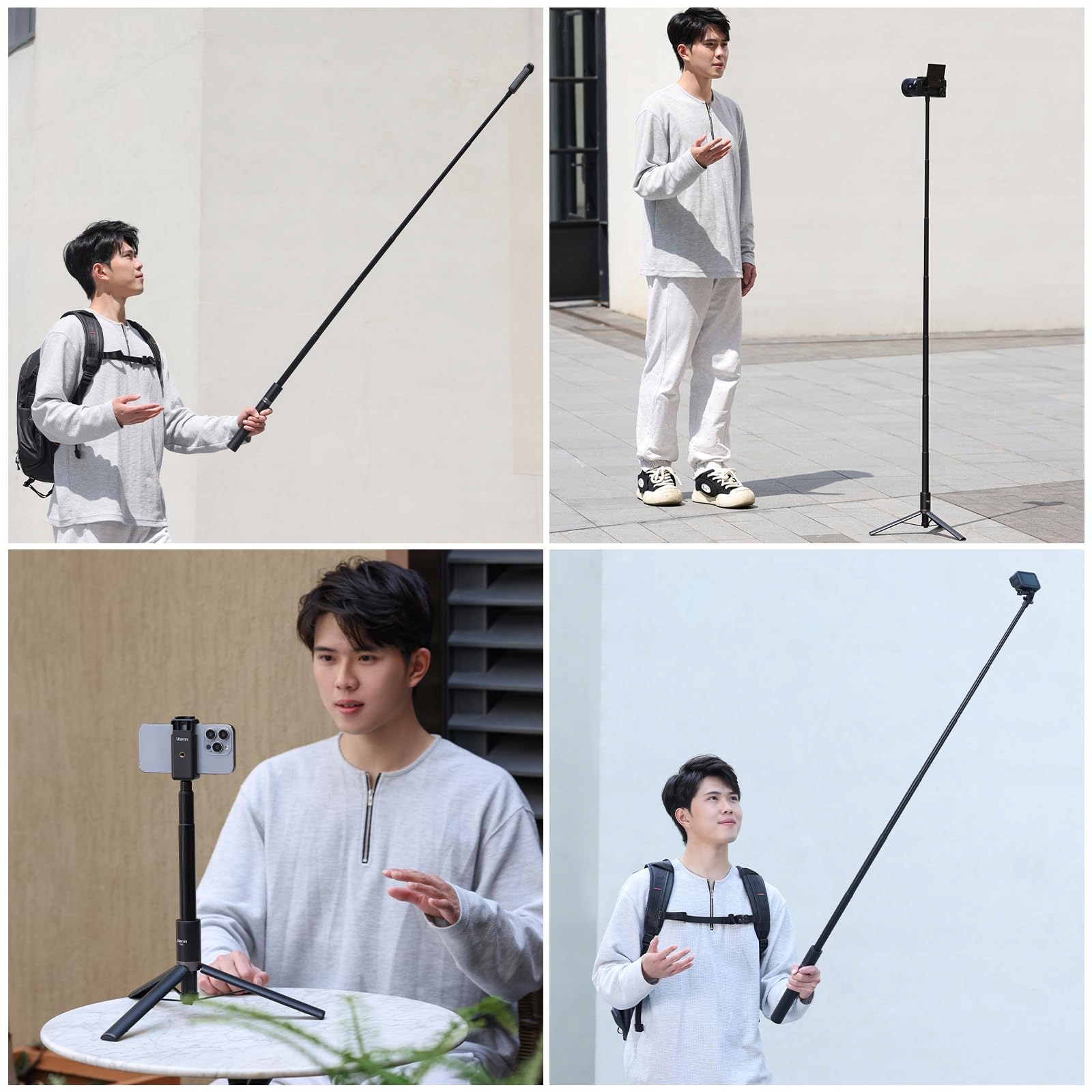 ULANZI Selfie Stick 150cm Monopod Do Insta360 DJI Action Cam TT52 — miniatura 7