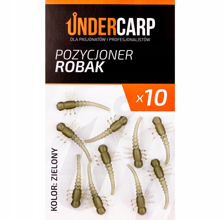 Pozycjoner haczyka Robak zielony 10szt UnderCarp