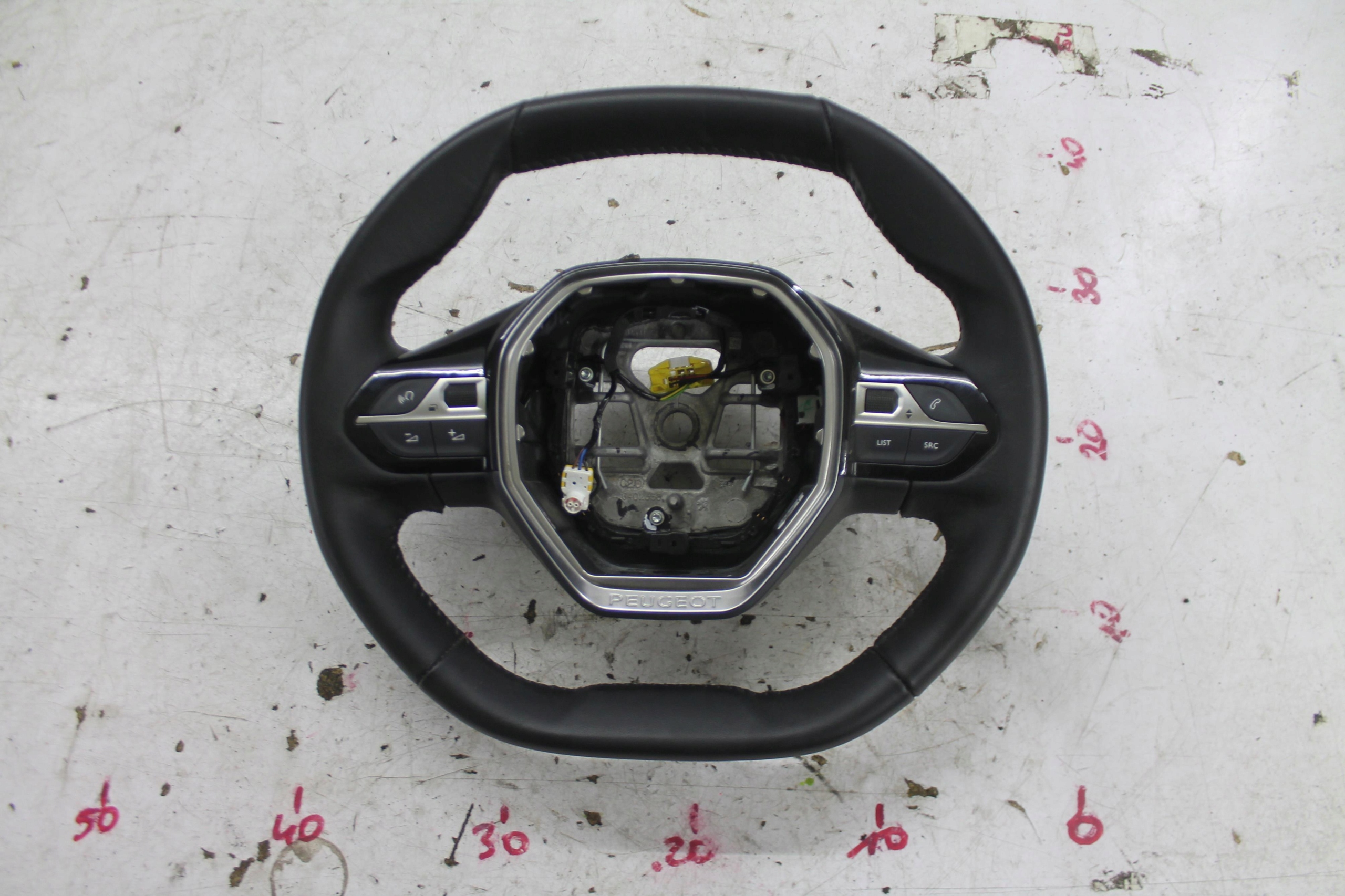 steering wheel, leather MULTI black PEUGEOT 2008 II 19