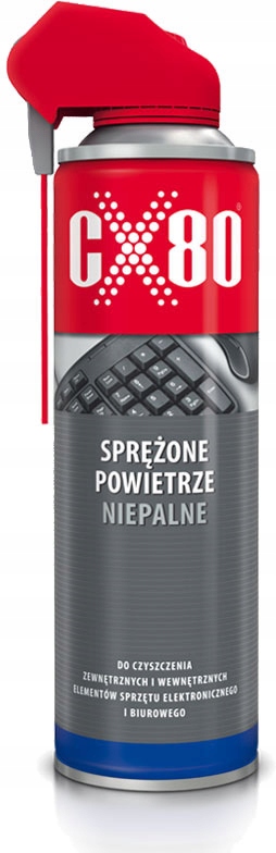 MOCNE Sprężone powietrze NIEPALNE CX80 500ml Rodzaj czyszczenie gaźników, wtrysków