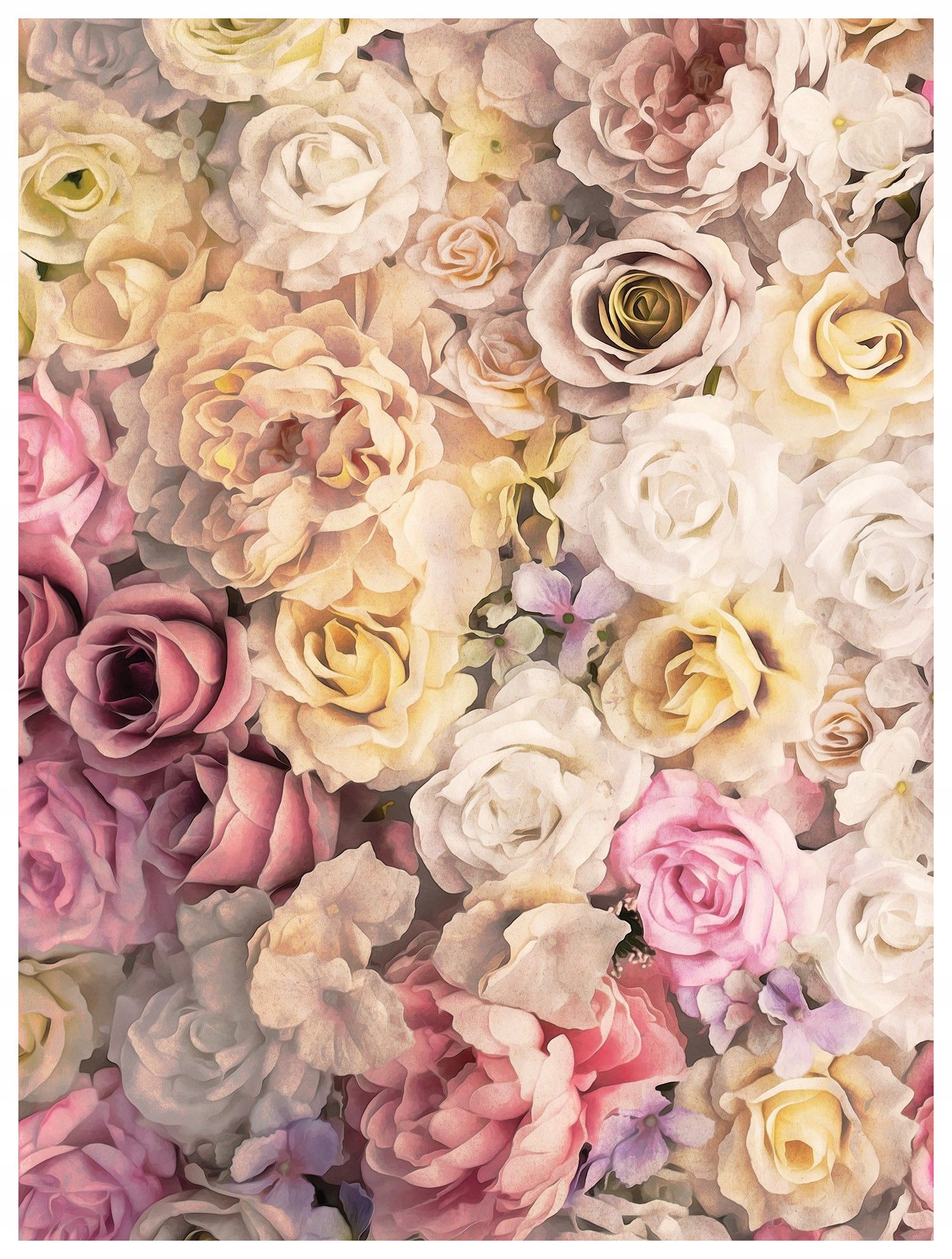 Vliesová fototapeta Růže Zahrada Květinová symfonie na zeď 184x254 lepidlo