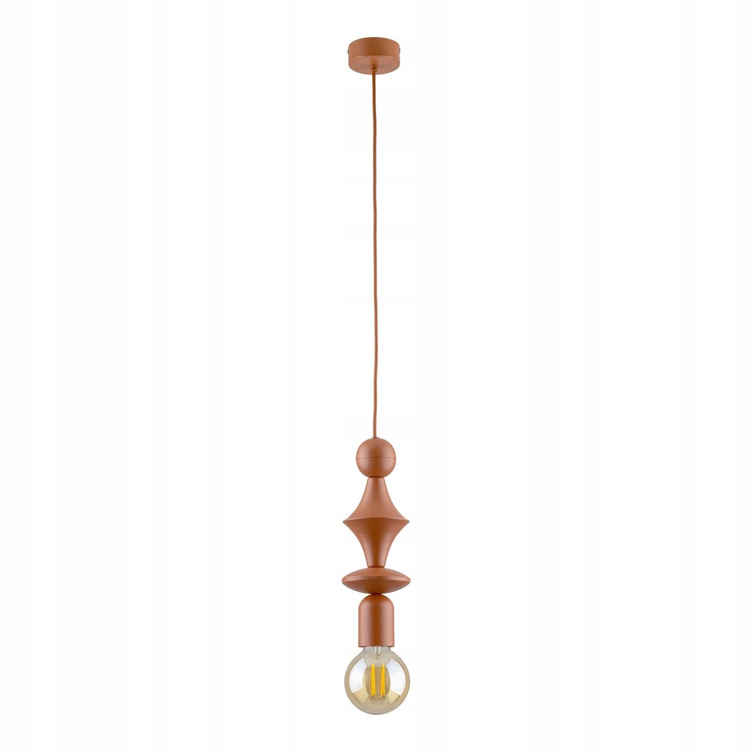 Závesná lampa Kov Tehlová Farba E27 150 cm Regulácia nad stôl Tk Lighting
