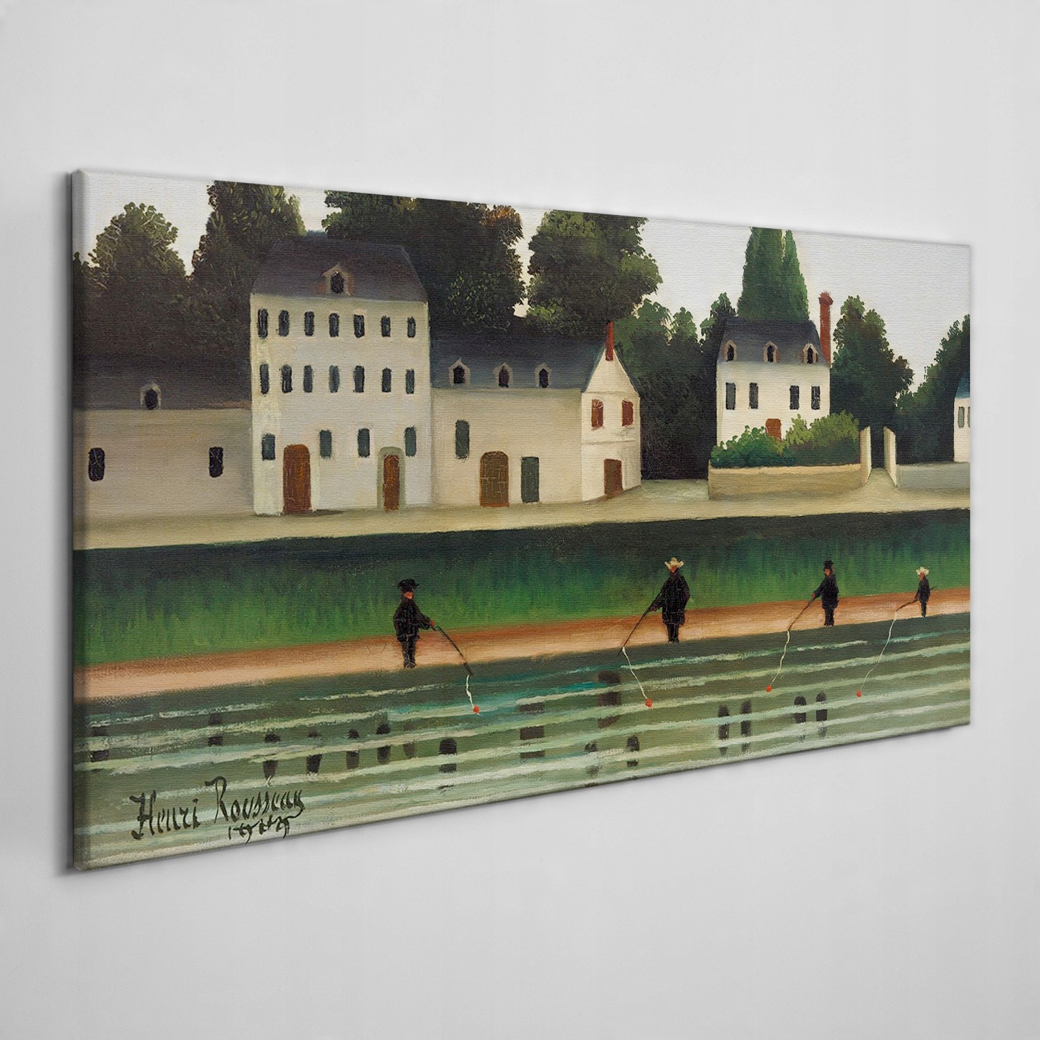 

Obraz na ramie płótno Miasto rybak rzeka 140x70 cm