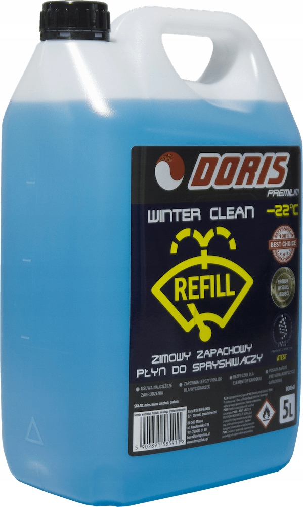 PŁYN DO SPRYSKIWACZY ZIMOWY -22 ZAPACHOWY 4 X 5 L Producent Doris