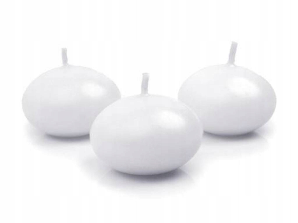 Plovoucí svíčky disk matné 40mm 1 ks bílé