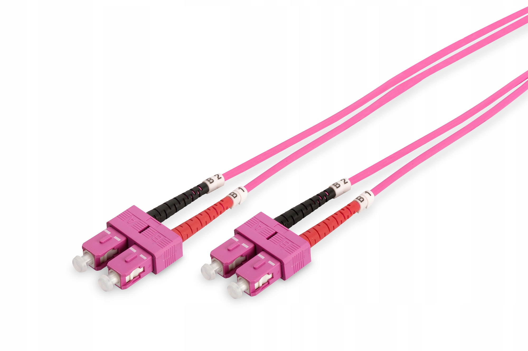 Digitus Kabel krosowy światłowodowy Sc/sc Duplex OM4 3 m Lsoh fioletowy