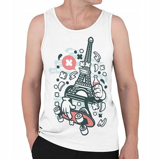 TANK TOP ANIMOWANE EIFFEL SKATER