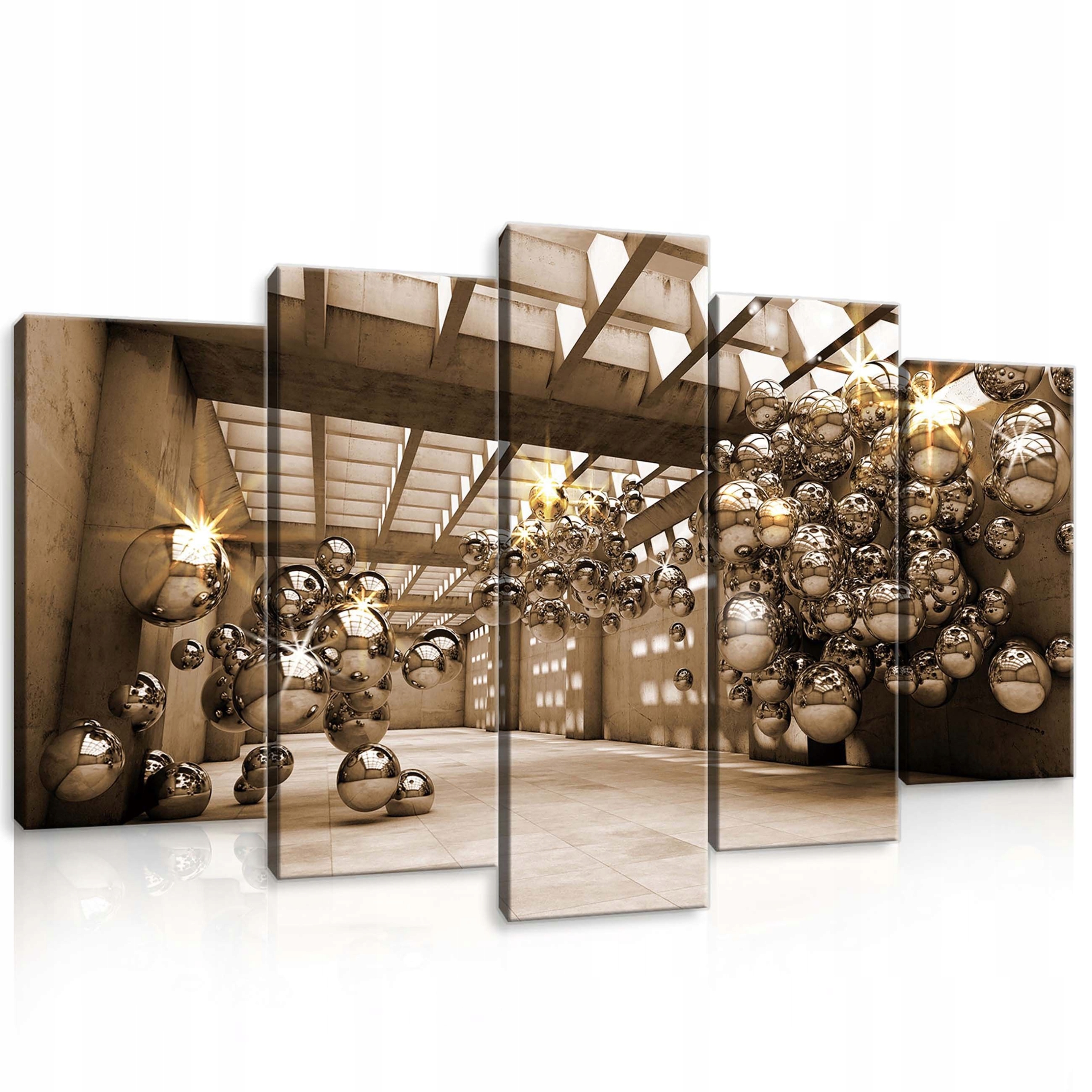 Obraz 100x60 Lesklé sféry futuristický prostor beton abstrakce