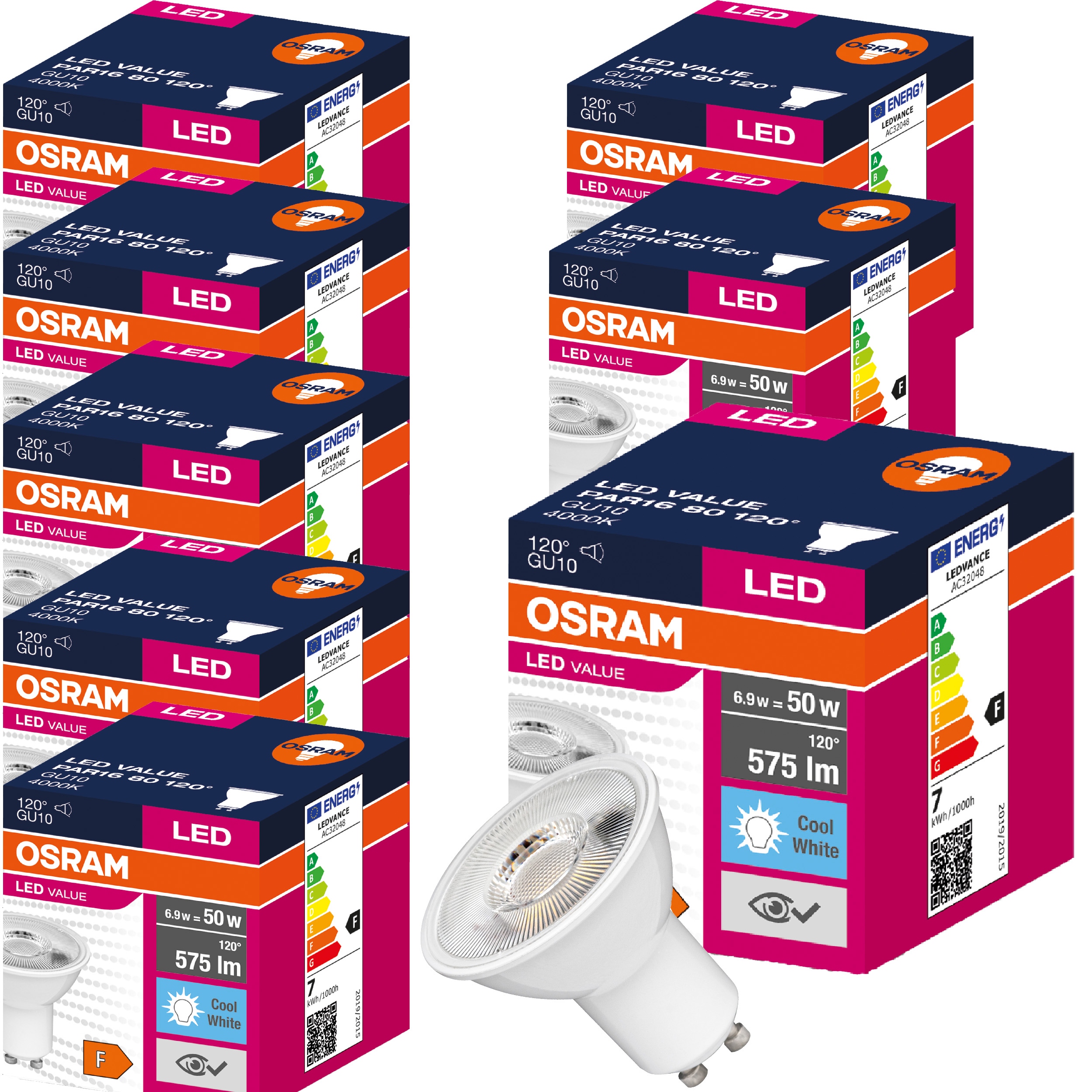 

Osram żarówka Led GU10 6,9W=50W 575lm 4000K x 8