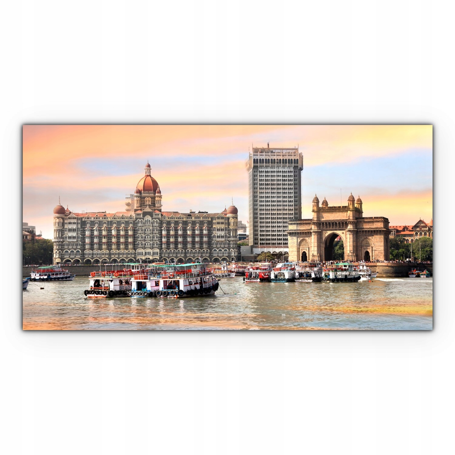 

Canvas na ramie ścienny 100x50 Indie Miasto Łódki