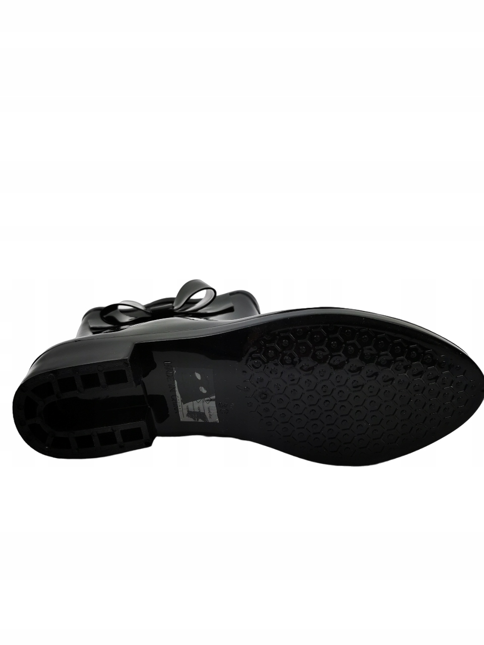 Kalosze gumowce lekkie wygodne krótkie Czarne Długość wkładki 24 cm