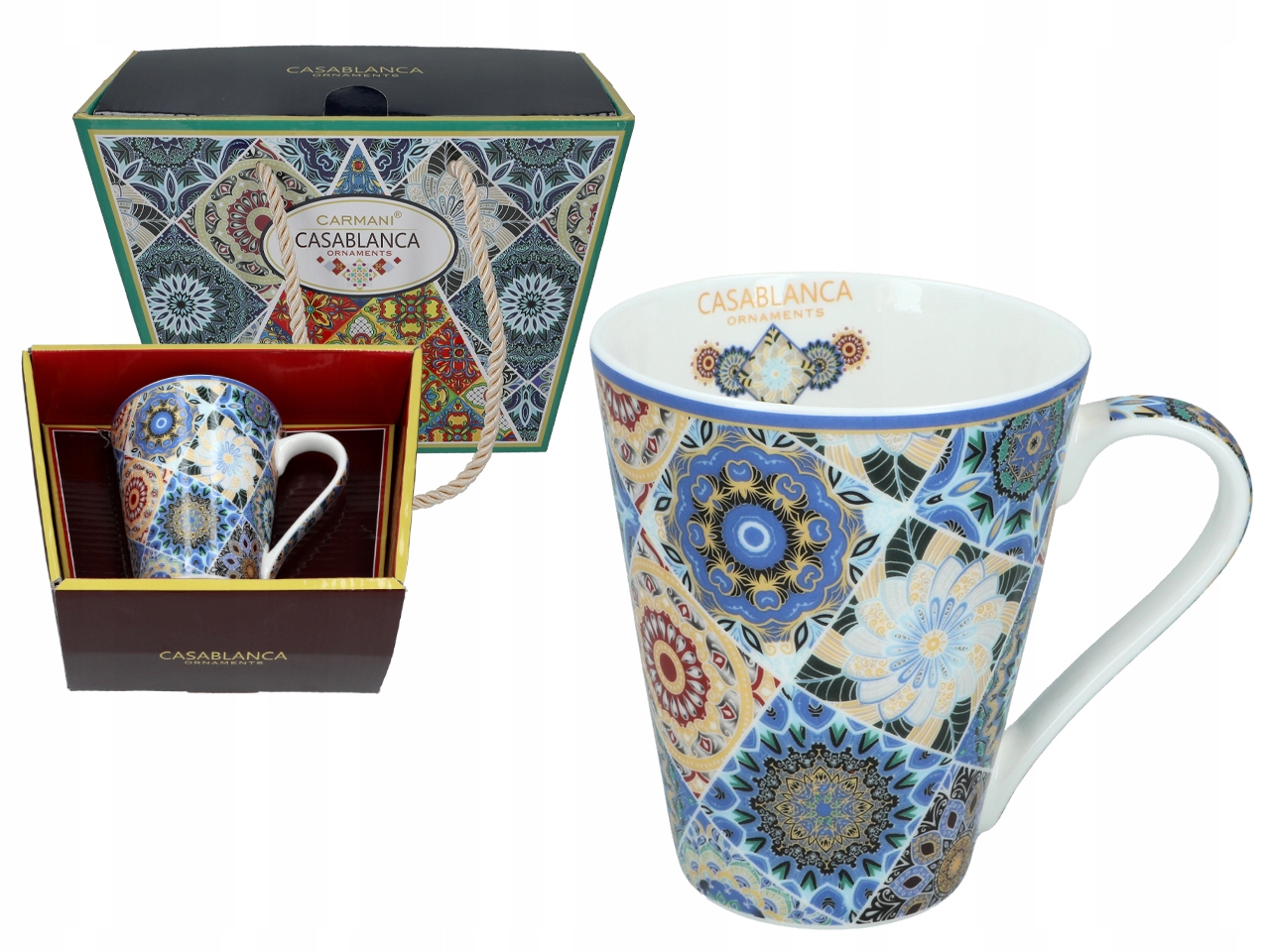 Keramický Hrnek Marocký Vzor Casablanca Malířství Dárek Pro Ni