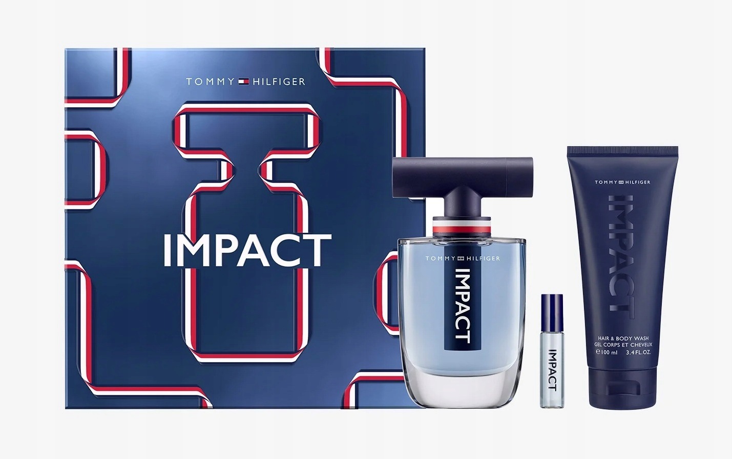 Tommy Hilfiger Impact Woda Toaletowa 100ml+Żel 100ml+EDT 4ml zestaw męski
