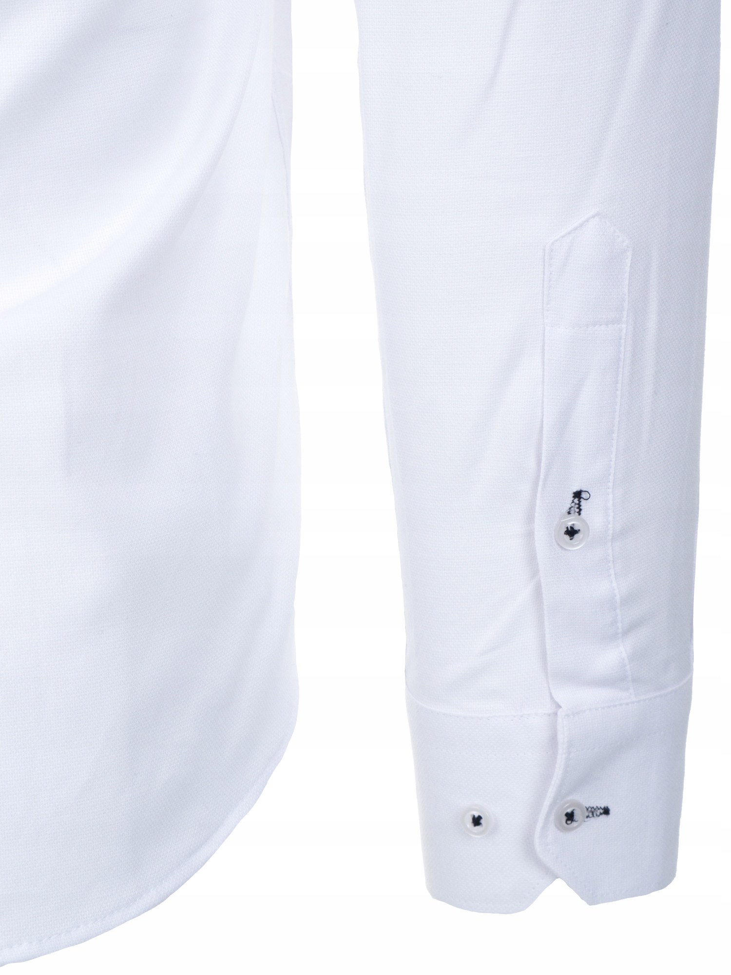 Koszula biała stójka czarne obszycia guzików - XXL Rozmiar XXL