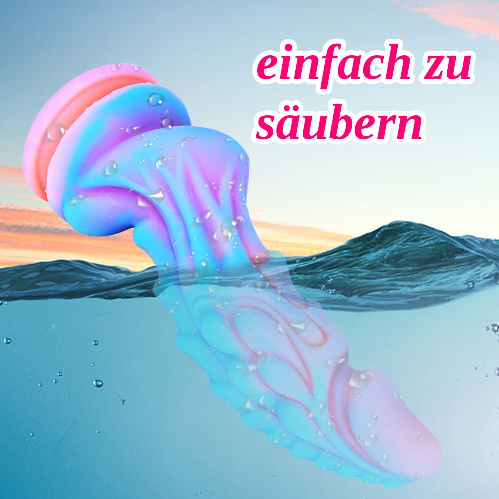 OCEAN Dildo Przyssawkowy 22 cm XL Silikonowy Analny i Waginalny Plug — miniatura 7