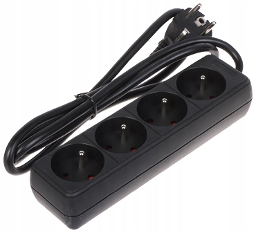 LISTWA ZASILAJĄCA PR-1.5M-4G/B (4 GNIAZDA) 1.3 m