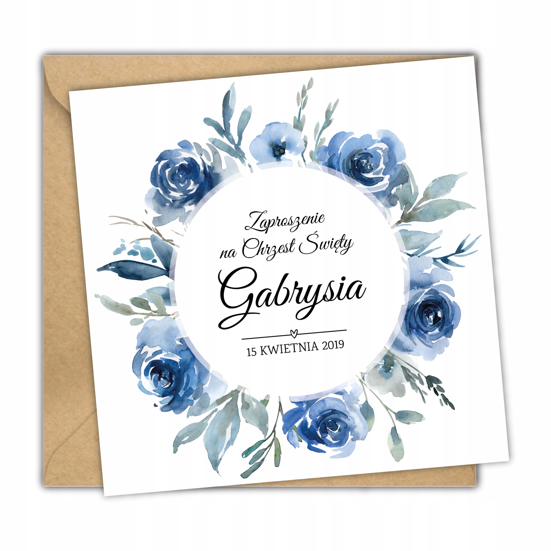 Zaproszenia CHRZEST różne wzory personalizacja