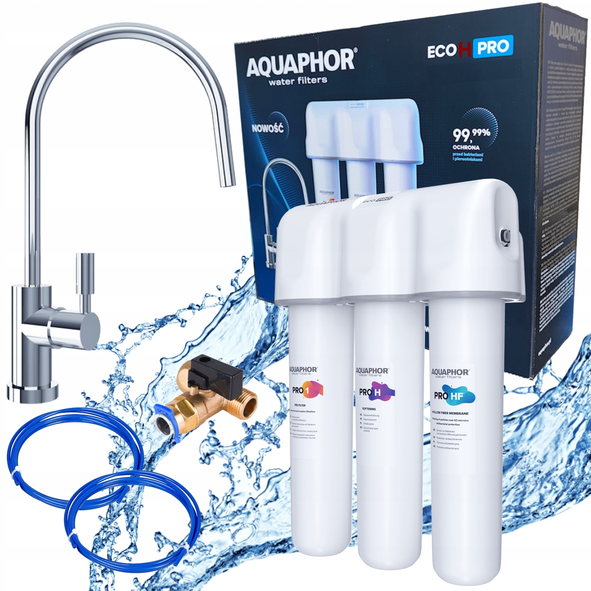 Filtr pod zlew Aquaphor Eco H Pro zmiękczanie i mikrofiltracja