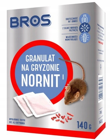 

Bros Nornit 140G Silny Granulat Gryzonie Nornice