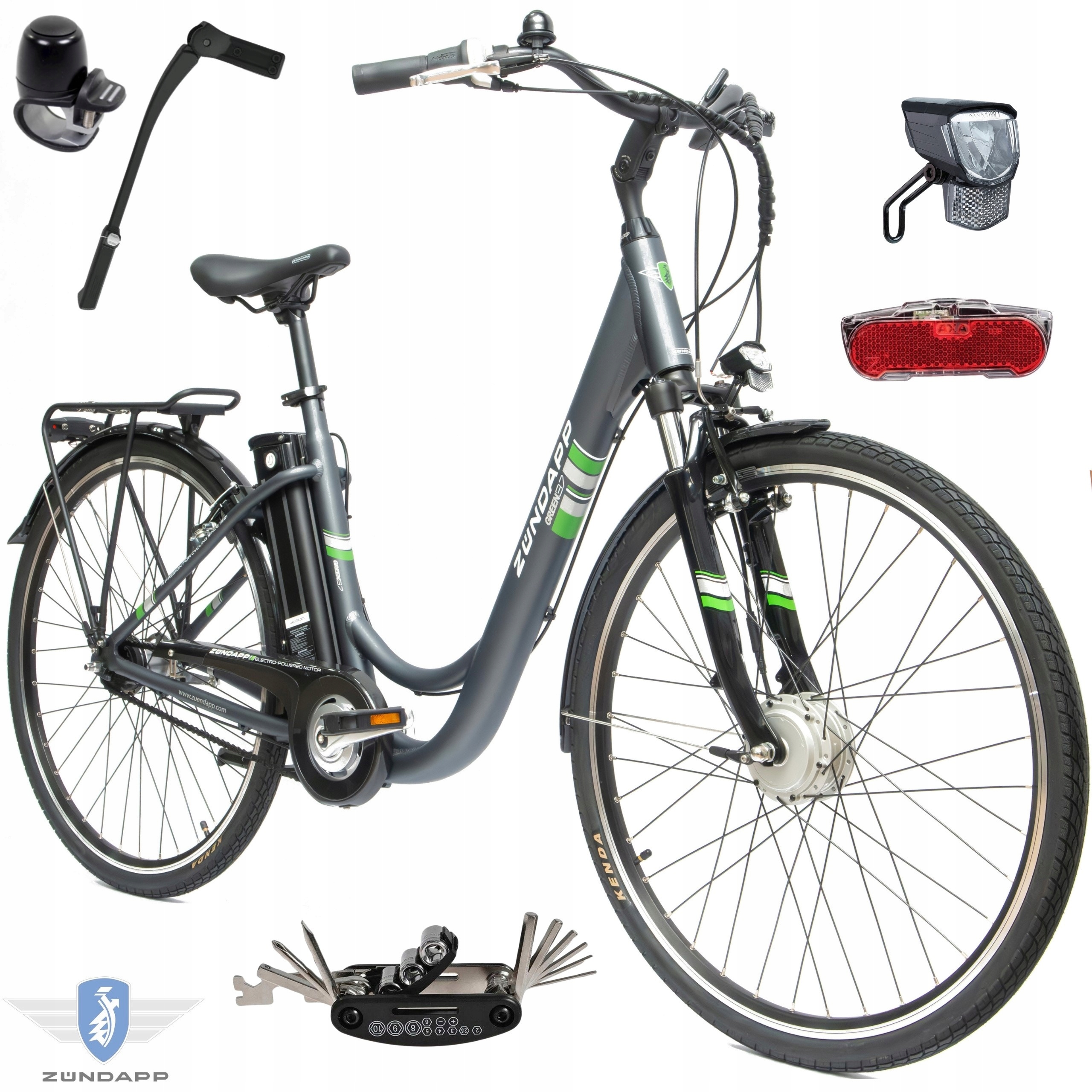 Rower Elektryczny Damski Miejski 250W 28" Alu Kontra Amor Shimano Nexus 7