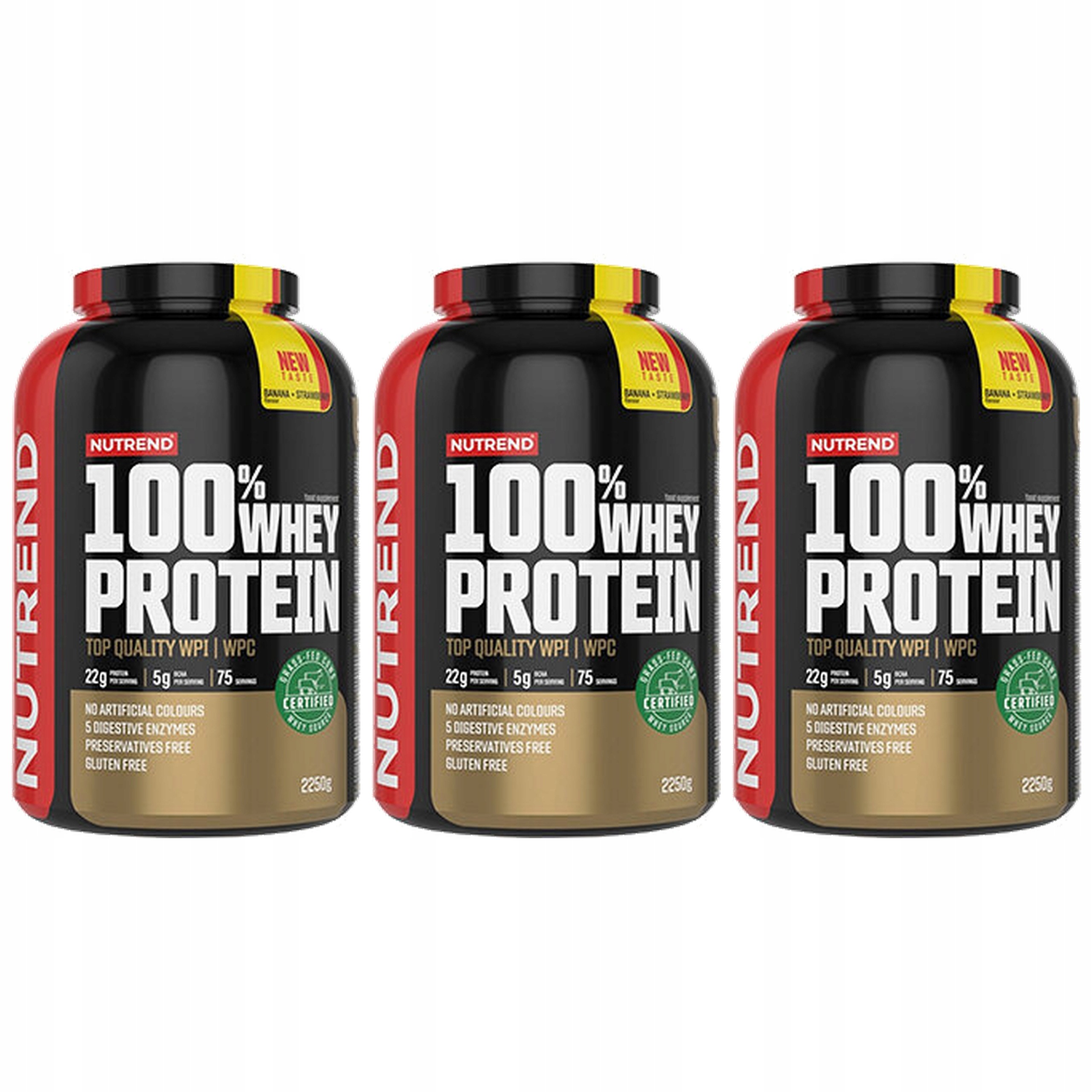 3x Syrovátkový protein Wpc Wpi koncentrát izolát 2250 g Nutrend