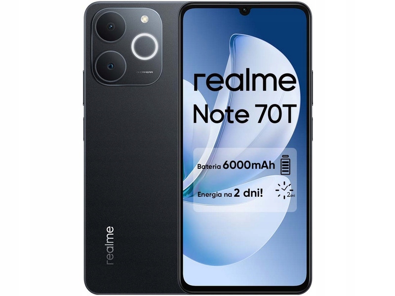 Smartfon REALME Note 70T 4/128GB 6.74” 90 Hz Czarny - Sklep
