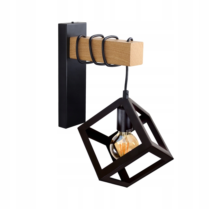 

Lampa Ścienna Kinkiet Loft Sweden Black Na Ścianę