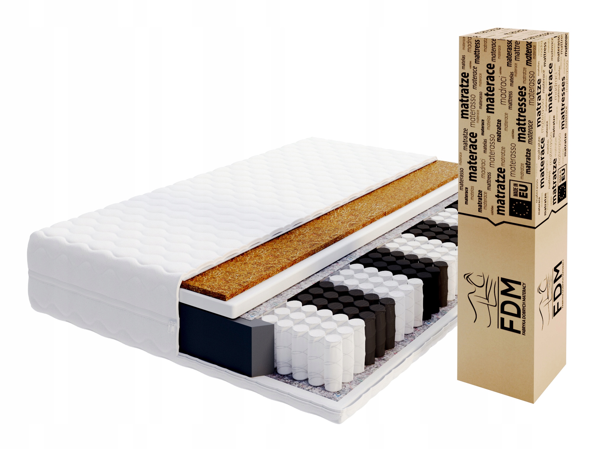 Materac kieszeniowy z kokosem Fdm Family 160x200