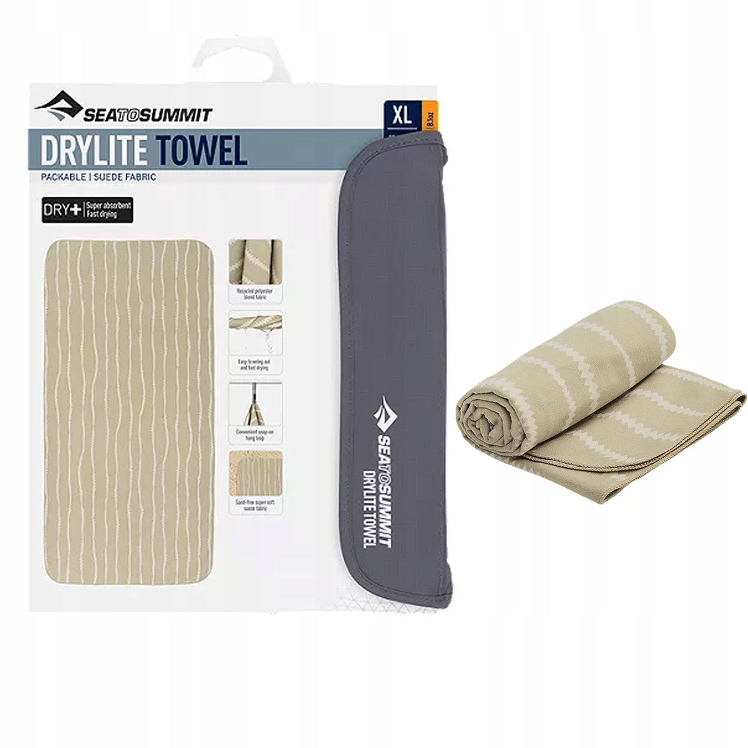Rychleschnoucí ručník Sea To Summit Drylite Towel hnědý