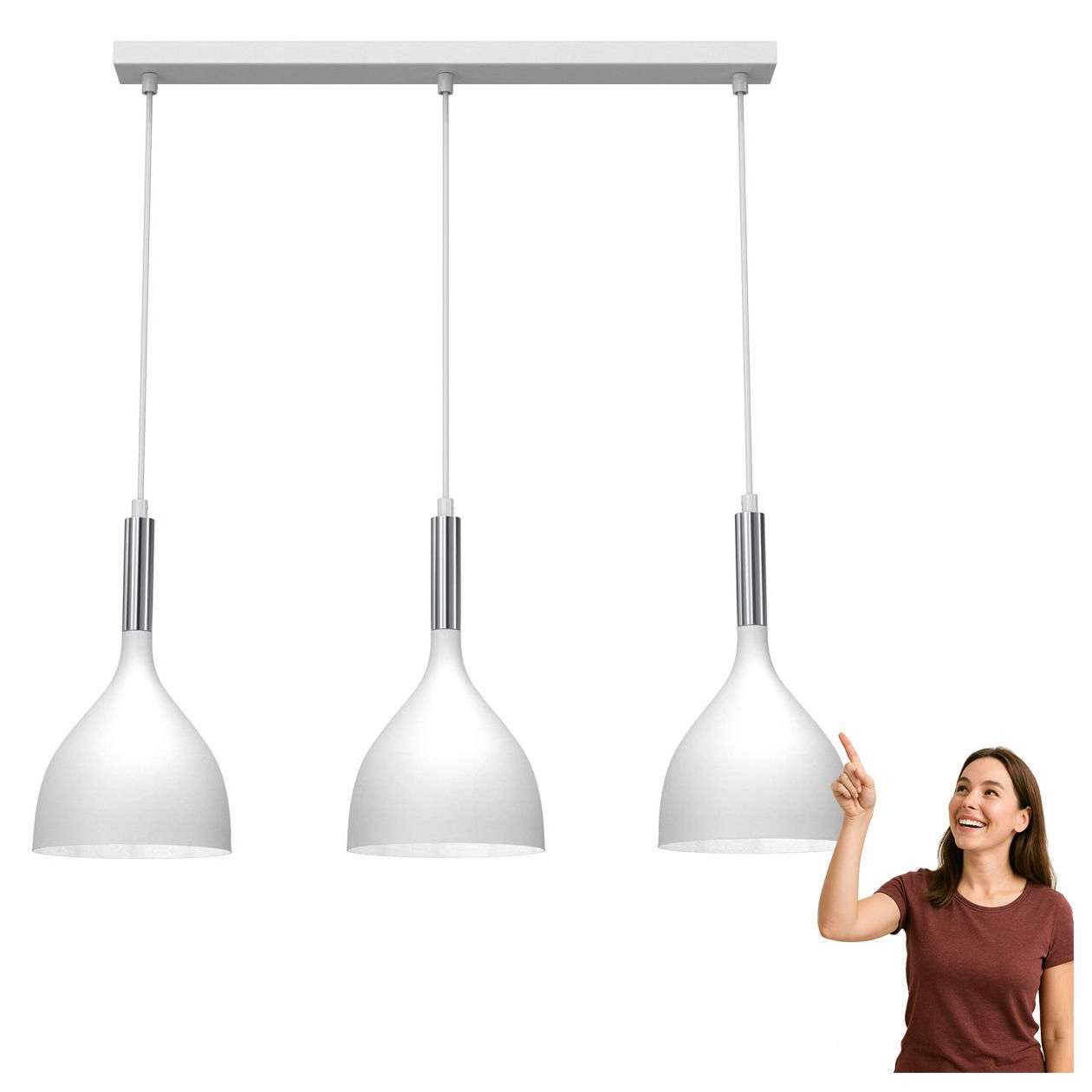 Trojitá závesná lampa nad stôl Noak 3900 Luminex