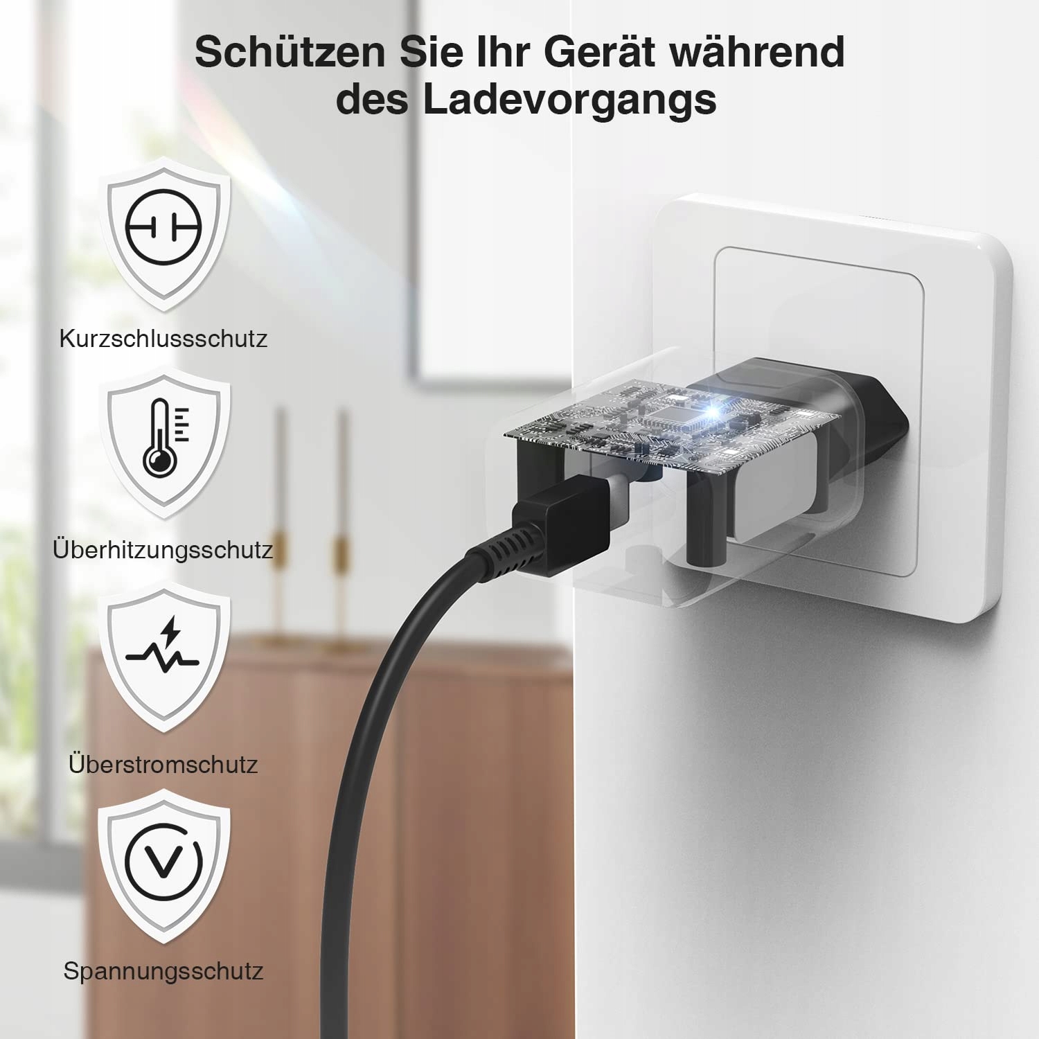 Szybka ładowarka USB C do Samsng 45 W Czarna — miniatura 2