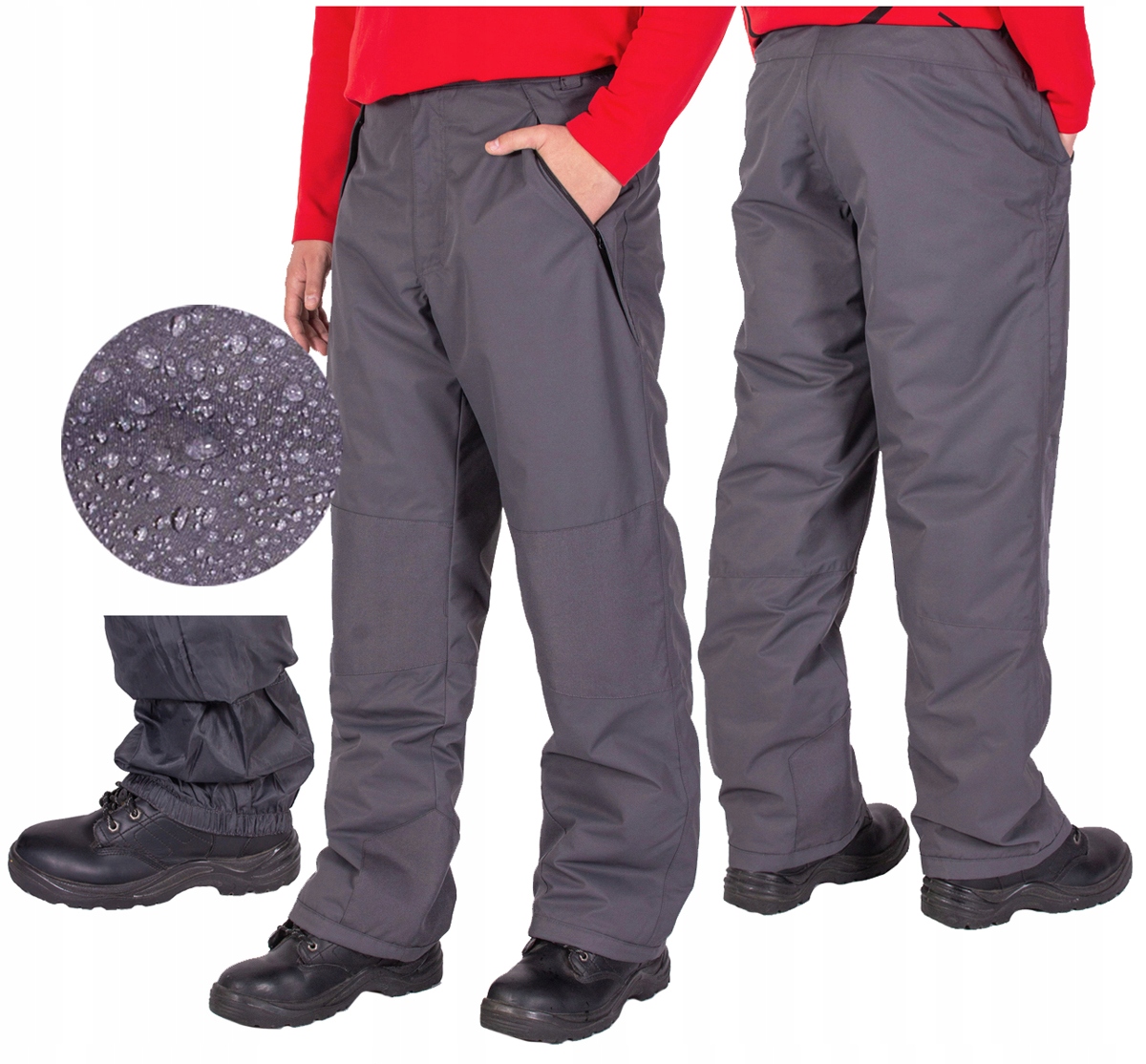 Spodnie narciarskie snowboard Męskie termiczne Firi szare 3XL