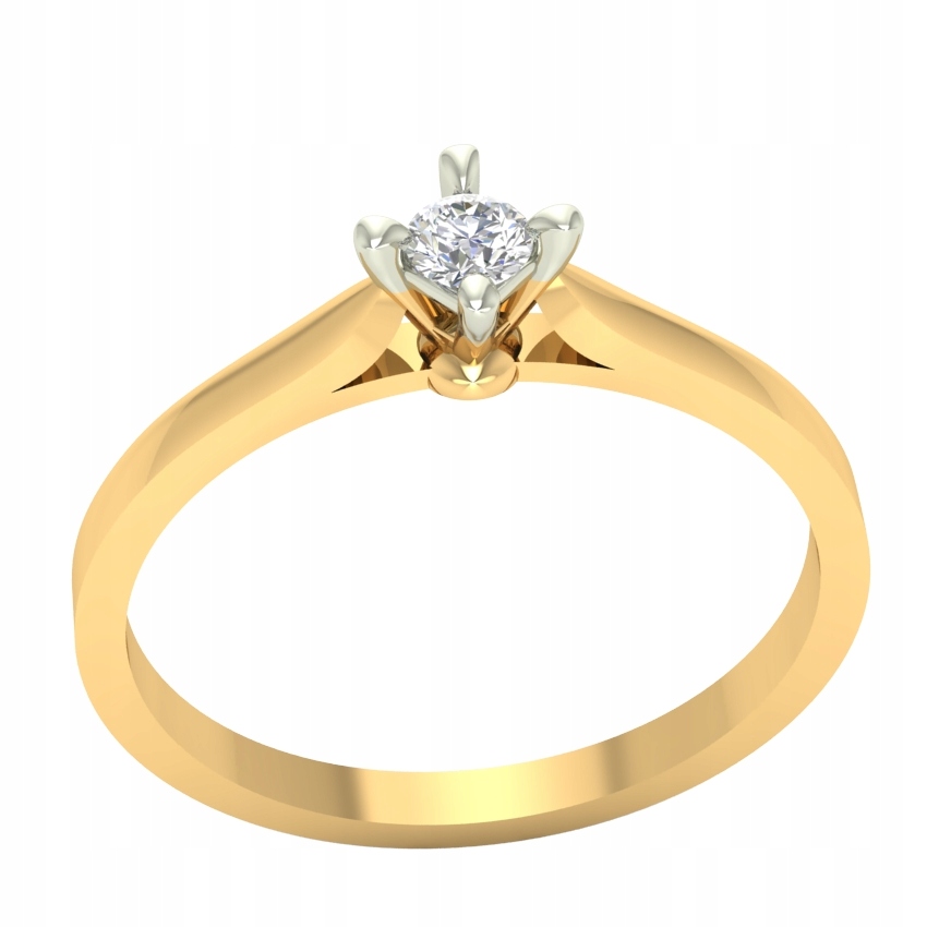 Klasický Prstýnek Se Zirkonem, Zlato Ryzosti 585