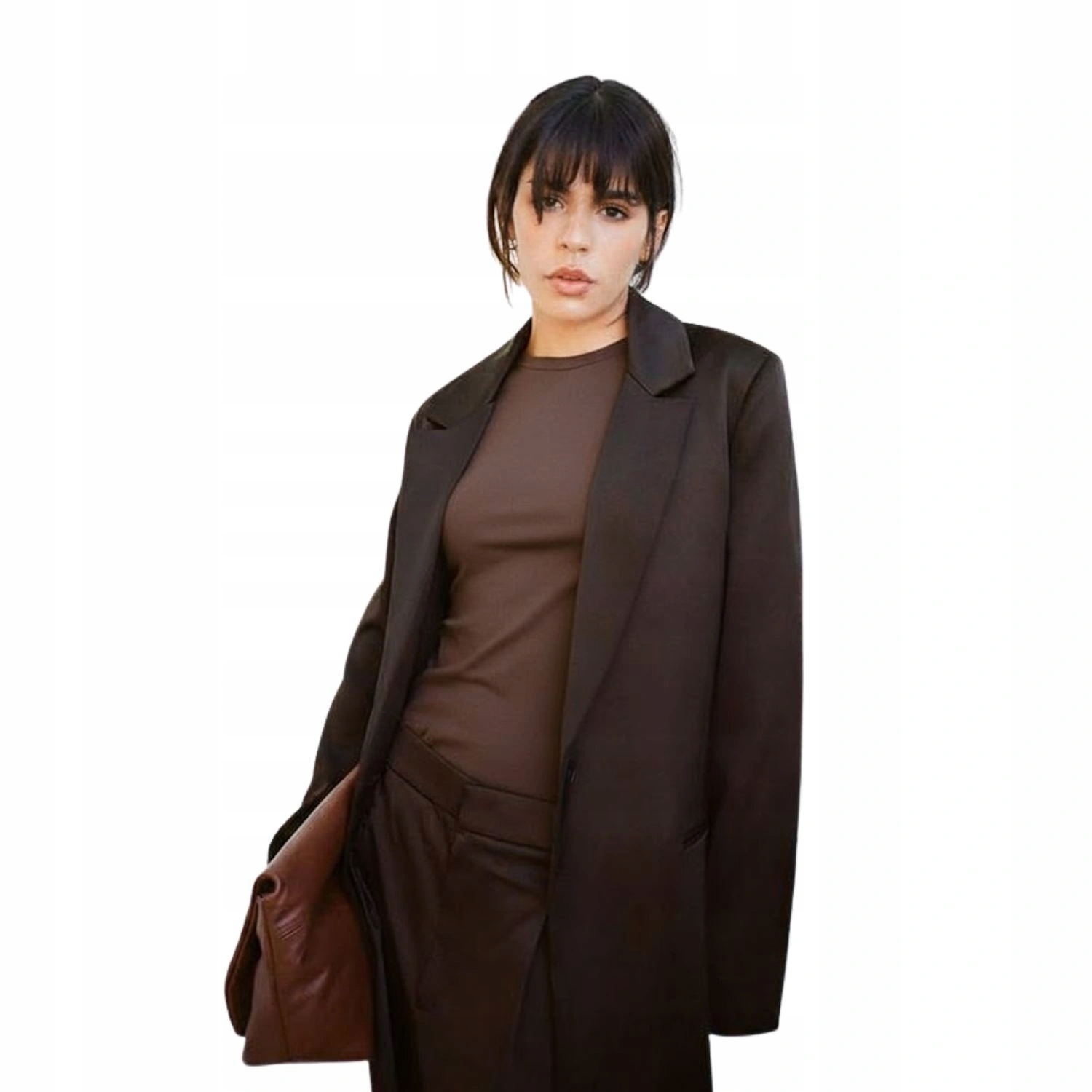 Sako Zara saténové oversize hnědé jednořadé vel. L