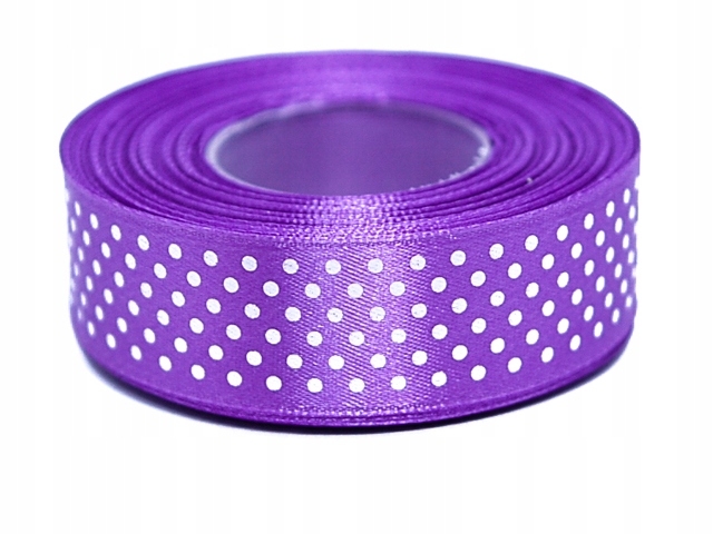 

Tasiemka w Kropki wstążka 25 mm 22 m fioletowa