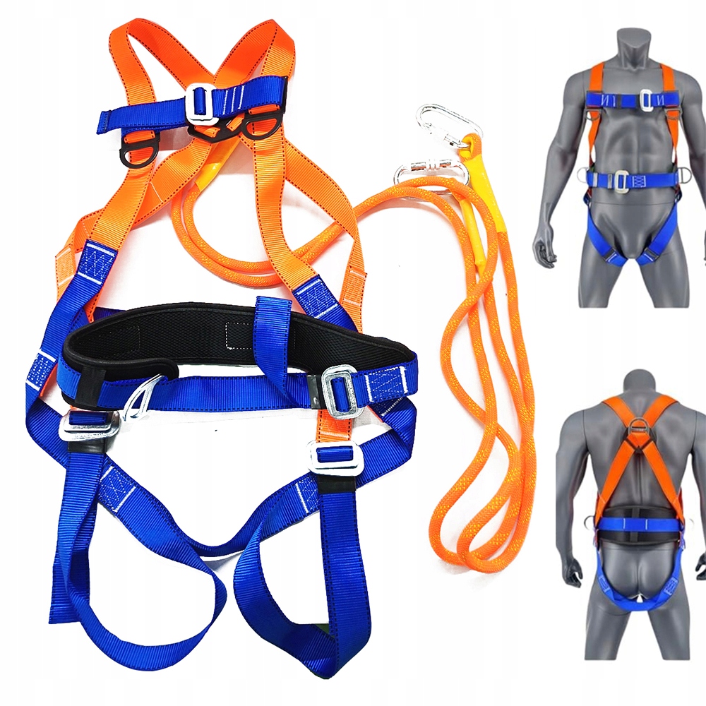SZELKI BEZPIECZEŃSTWA BHP ASEKURACYJNE DO PRACY NA WYSOKOŚCI WSPINACZKI