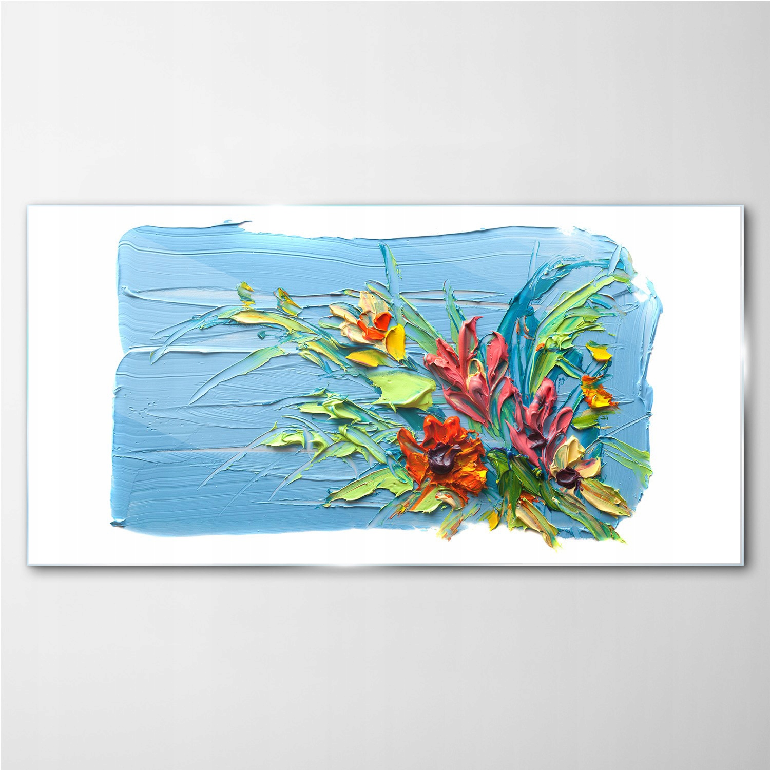 

Foto obraz szklany na ścianę Kwiaty 3D 140x70 cm
