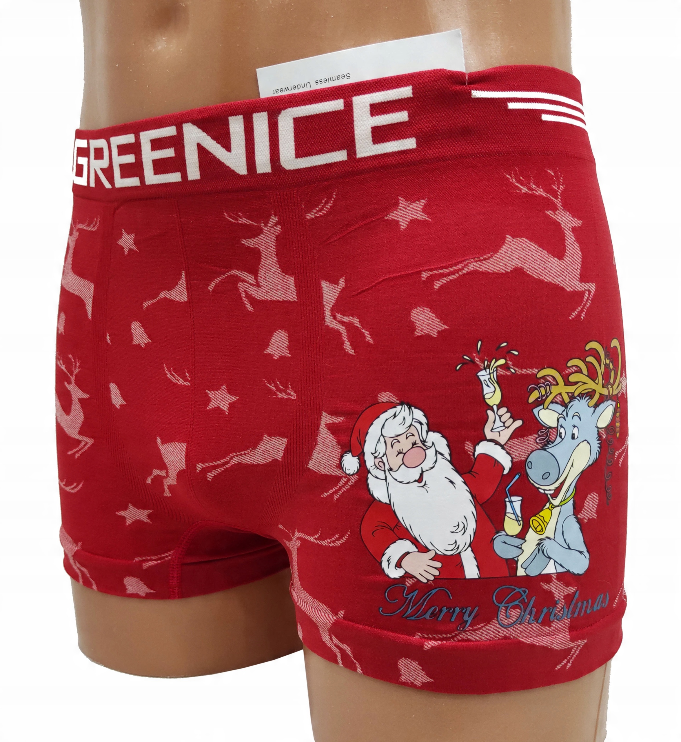 

Bokserki męskie z Mikołajem Greenice M / L