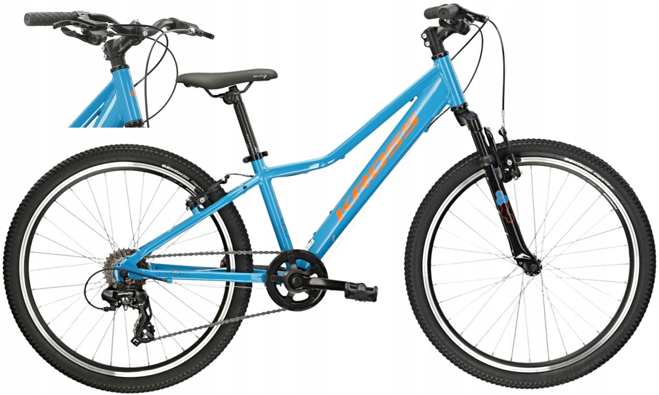 Rower Kross Hexagon Jr 1.0 rama 12 cali koło 24 " Mtb niebieski